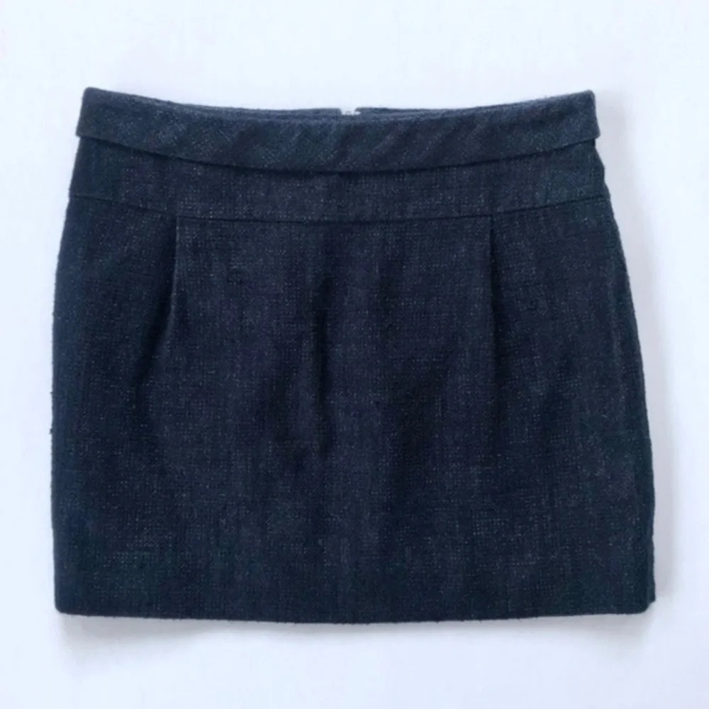 J. Crew Linen Tweed Mica Mini Skirt Metallic 2